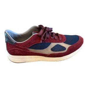 Cole Haan Burgundy and Navy Sneakers size 8.5 laced grand pro grand.os